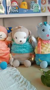 Đồ Chơi Thú Nhồi Bông Rối Tay Cho Bé Sơ Sinh Kèm Gặm Nướu Lục Lạc Vui Tai Chất Liệu Tự Nhiên An Toàn Với Da Bé Gtoys