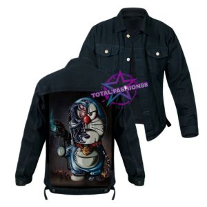 jaket jeans pria printing oversize S - XXXL jumbo lengkap pilihan gambar