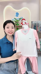Bộ dài cài vai họa tiết BENTY chất vải co giãn 4 chiều mềm mịn mát đồ bộ trẻ em cao cấp chính hãng