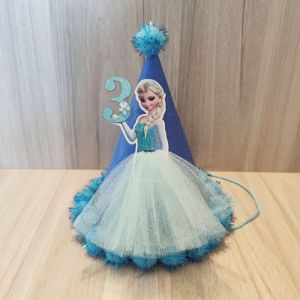 Cinderella Snowyprincess Fur Ball Digital Age Hat Kids Party Elsa Frozen Birthday Hat