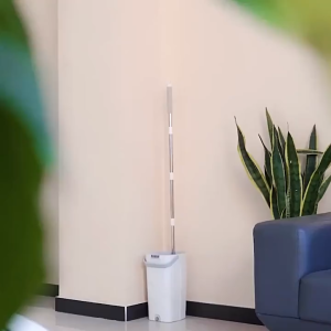 🇸🇬 Ready Stock 2-in-1 Flat Mop Set with Bucket Cleaning & Wringing System Non-Slip Grip Rustproof Rod Easy Drain Outlet