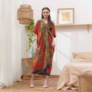 O Kaftan Pritalika Rayon Handprint Busui Ld 160 Daster Jumbo