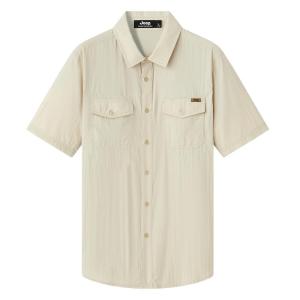 Jeep | Jeep Mens Cool Feeling Short Sleeve Shirt Outdoor Casual Breathable Spring Summer Official Sports Top Nylon Fabric Regular Fit