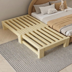 Extendable Wooden Single Bed 2-in-1 Sofa
