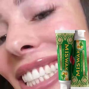 Miswak Remineralizing Mint Herbal Toothpaste - Deep Cleansing Teeth Brightening & Fresh Breath with Hydroxyapatite