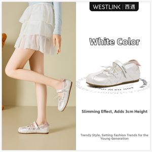 French Versatile Low Cut Ballet Style Mary Jane Shoes Velcro