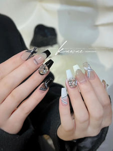 Fashionable Nail Salon Logo English Letter Stickers Trendy Brand Bar Code Decals Small Fragrance Style Rich Girl Nail Decorations