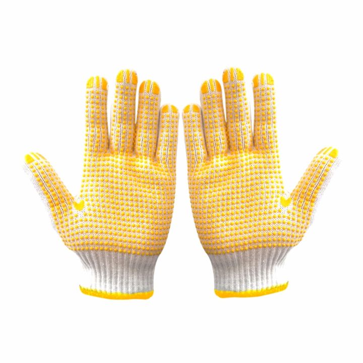 Dot Rubber Gloves Protective Gloves Cotton Breathable Non-slip