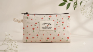 Lifestyle Coin Purse Floral Design Zip Closure Small Pouch For Women