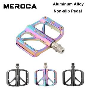 MEROCA MTB Pedals: Anti-Slip Metal Ultralight Quick-Release 3-Bearing Flat Footboard