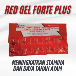 Vitamin Ayam RED GEL FORTE PLUS (1 STRIP) - meningkatkan stamina daya tahan ayam