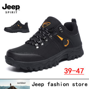 Jeep Outdoor Waterproof Hiking Shoes Breathable Leather Tactical Trekking Shoes for Men Summer New Male Sneakers