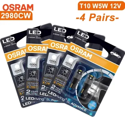 Osram | OSRAM LED T10 6000K W5W 194 LEDriving SL Advance 6000K White Car Reading Bulb Door Lamps Interior Light 12V 1.5W 2980CW 2/4/8PCS