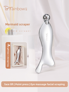 Brainbow Mermaid Head Gua Sha Board Facial Lifting Tightening Beauty Special Eye Wrinkle Scraping Face Massage Cosmetic Tool