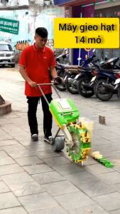 Máy gieo hạt 14 mỏ inox 2 chức năng bón phân tỉa hạt