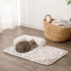 NITORI Warm Moisture Absorbing Dog Mat with Pillow Pet Sleeping Pad for Cats And Dogs Winter Comfortable Soft Mat Universal