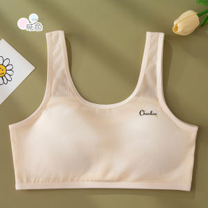 Girls Underwear Summer Thin Development Period Young Adult Bra Early 15 Anti-Bump Fixed Cup Kids Vest
