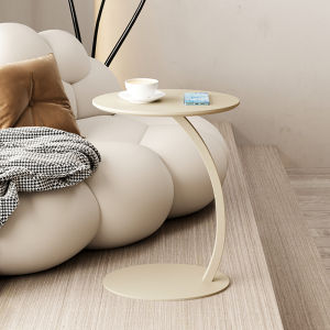 Cream Style Side Table Living Room Movable Sofa Edge round Table Silent Wind Net Red Small Coffee Table Modern Simple Bedside Table