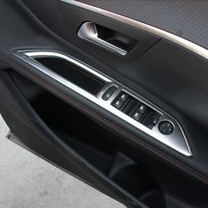 For Peugeot 3008 5008 GT 2017 2018 2019 2020 2021 2022 2023 Car Window Glass Lift Switch Button Decoration Cover Accessories