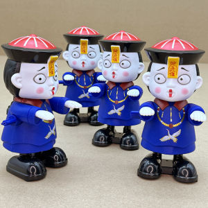 Clockwork Winding String Jumping Chinese Zombie Fools Day Toy Trick Scary Simulation Ornaments Halloween Funny