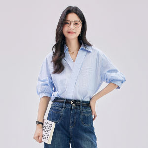 V-neck Short Sleeve Work Shirt