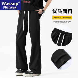 Wassup Nuraya Pure Color Sweatpants 2025 New Sport Long Trousers Men Straight Loose Drape Casual Pants Youth Fashion Trend
