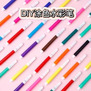 4/6/8/12 Color Mini Graffiti Watercolor Pen Kindergarten Washable Art Painting Brush Children