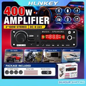 HLINKEY 400W Amplifier Bluetooth 5.0 MP3 WMA APE Decoder Board DC8-26V Car Audio Microphone USB TF FM Radio DIY Mp3 Music Player