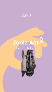 JOOLZ | รถเข็นเด็กพับเล็กขึ้นเครื่องบินชั้นสัมภาระ AER 2 | พับง่ายพับเร็วใน 1 วินาที เบาเพียง 6 kg
