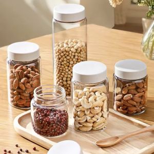 Food-Grade Glass Storage Jar Airtight Seal Moisture-Proof Container Grain Dry Food Snack Storage