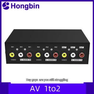Bộ Chuyển Đổi AV 2in1/4in1/8in1 Bộ Chọn Tín Hiệu RCA Cho Hệ Thống Rạp Hát Tại Nhà Phân Phối Video Âm Thanh Nam Phích Cắm US