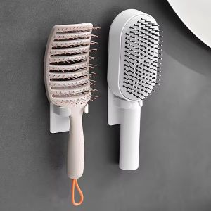 Feelife Comb Holder Bathroom Wall Hanging Comb Storage Rack Hair Clip Organizer Air Cushion Comb Holder Creative Comb Rack Hook