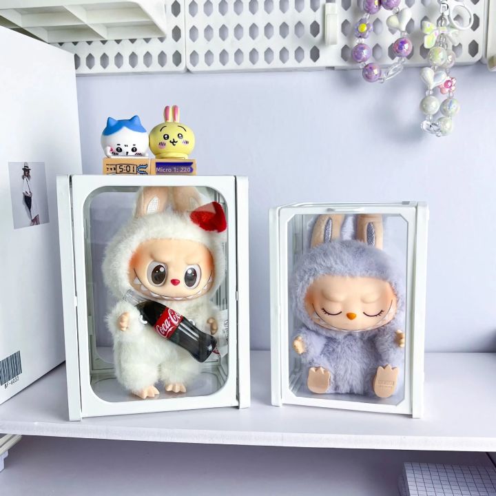 Labubu Storage Box High Transparent Glass Cotton Doll Display Stand ...