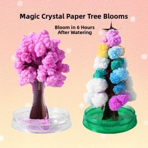 Magic Sakura Christmas Tree Watering Growth Snowman Tree Creative Childrens Toy Christmas Gift Festive Supplies