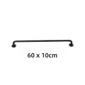 Wall Mounted Clothes Rack 60cm 100cm 120cm Heavy Duty Industrial Iron Pipe Clothes Rack Rak Pakaian Paip Industri
