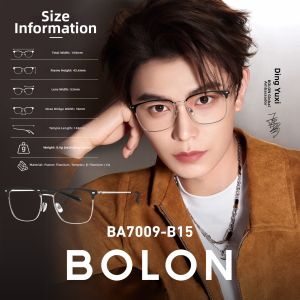 BOLON | Titanium Semi Rimmed Eyeglasses