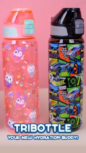 Skoola Botol Minum Sekolah Anak PAUD TK SD Perempuan Laki Laki Karakter 3D - Tribottle