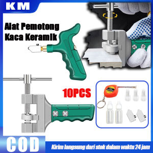 Alat Pemotong Kaca Keramik Pemotong Ubin 10PCS Lass Cutter Manual Multifungsi Cermin Potong Tool Set Pisau Cutter Full Set Pisau Pemotong Kaca Keramik Ubin Glass Diamond Cutter Tile Handheld Alat Pertukangan