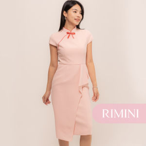 RIMINI - dress Cheongsam Berlengan Coquette Ruffle Size Lelia Dress XS-3XL - CC33628