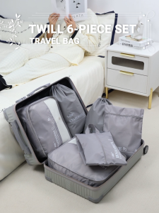 LOCAUPIN Waterproof 6IN1 Travel Packing Organizer Durable Fabric Pouches for Luggage with Storage Solutions
