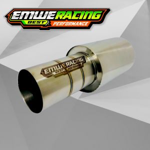 KNALPOT Mobil EMWE RACING PLONG TITAN FULL STENLIS FUL GAHAR  Ngebas Adem Bulet Empuk Gahar Bass Inlet 2inc Kenalpot Mobil Avanza Vios Sedan Kijang Xenia Ayla Agya Mobilio Brio Calya Jazz Yariz Pick Up Grand Max Sigra Luxio Wuling Karimun Ertiga