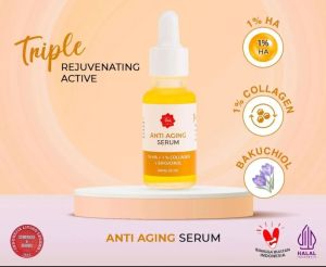 Viva Triple Serum (Glowing White Serum Peeling Serum Ani Aging Serum Acne Serum) dan New Viva Serum (Gold Whitening Serum Vit C Collagen Serum) - 20 ml - BPOM Halal
