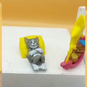【Local Warehouse】 Tom Jerry Car Decoration Car Ornaments Car Action Figure Interior Car Accessories Cat and Mouse Sleeping Action Figure Tom and Jerry Car Interior Design Cat Mouse Accessories Decoration Ornaments Cat and Mouse Accessories Lovely Books