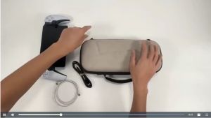 Protective Case for PlayStation Portal Remote Player PS5 Portal Carrying Case Waterproof Gming Console Bag with Mesh Pocket for Accessories