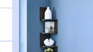 LivingArt Greenco 5 Tier wall mount Floating Wall Mount Corner Shelves#lf002#ZWL08