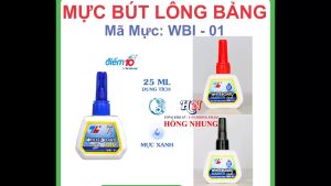 [SÉT] COMBO Lốc 6 Lọ Mực Bút lông bảng Thiên Long WBI-01 Mực tươi sáng không độc hại.