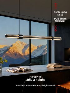 XUANJIDAO | Modern Minimalist Glass Chandelier Linear Adjustable Height
