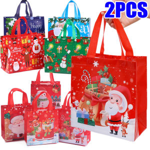 คริสต์มาสถุงของขวัญต้นคริสต์มาสกระเป๋าใส่ มาสที่สุขภาพดี ไม่ทอซานต้าเอลค์ตูกตา 2024 ปี