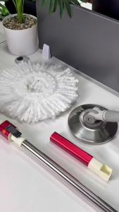 ไม้ม็อบสแตนเลสไฮโดรลิค ไม่เป็นสนิม ไม้ม็อบถูพื้นเกรดพรีเมี่ยม ถูง่าย ชุดด้ามไม้ม็อบถูพื้น ม็อบดันฝุ่น ช่วยประหยัดแรง หมุนได้ 360 องศา ใช้งานสะดวก