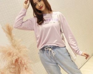 Baju Atasan Wanita Kaos Lengan Panjang WhatEver spandek